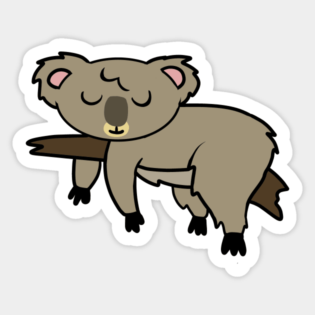 Cute Koala Bear Hanging Animal Sticker by logiamerch